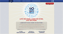 Desktop Screenshot of 40daysintheword.com